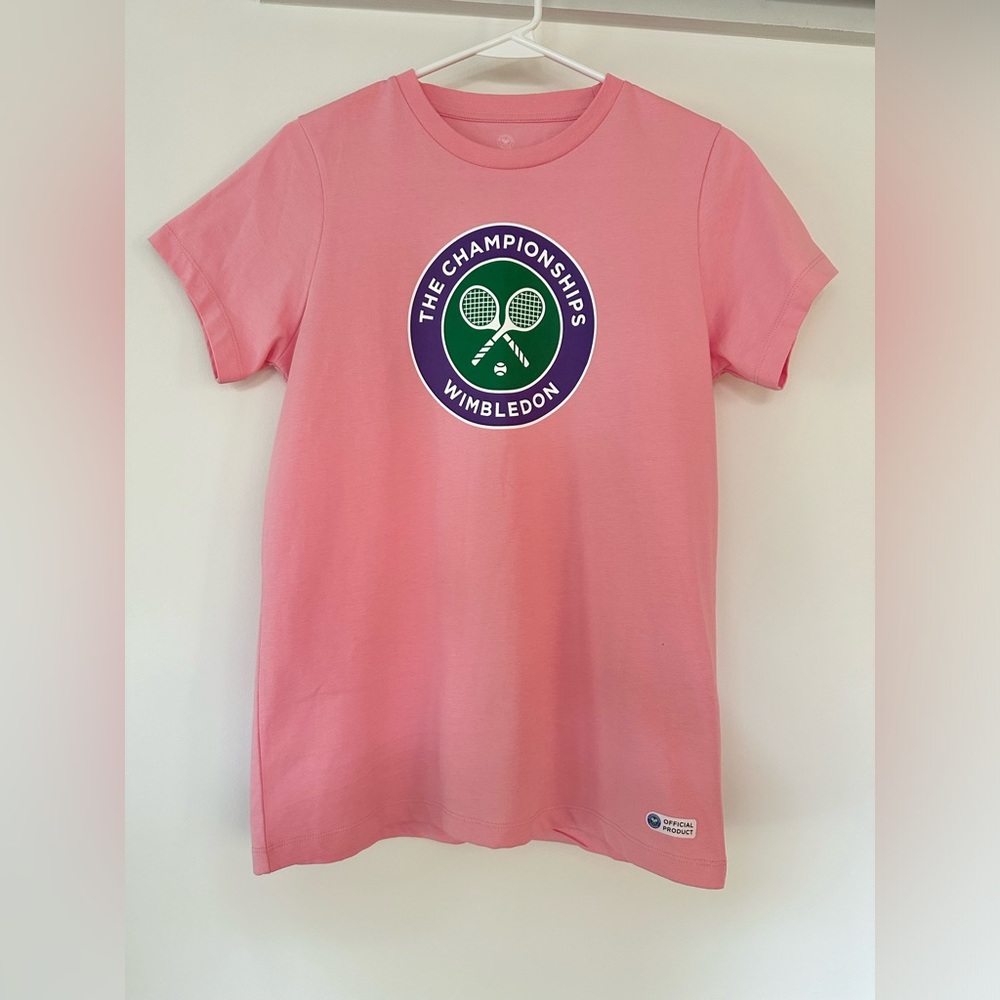 Wimbledon Official Girl T-Shirt / pink / size 12-13 Yr (fits women’s size XS/S)